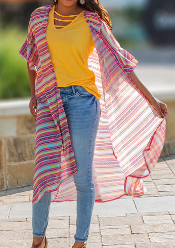 Neon Aztec Duster