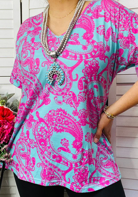 Whimsical Paisley Top